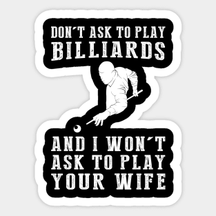 Billiard Boundaries T-Shirt Sticker